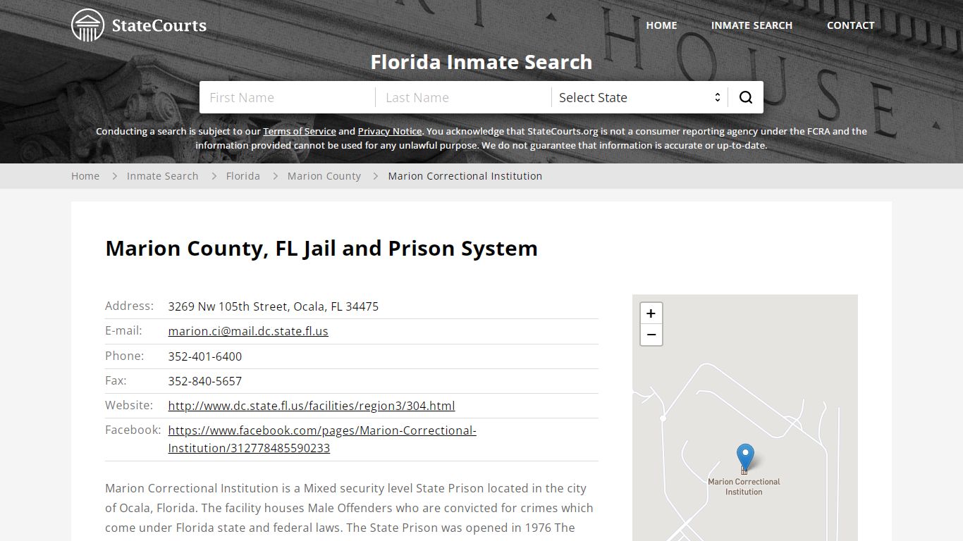 Marion Correctional Institution Inmate Records Search ...