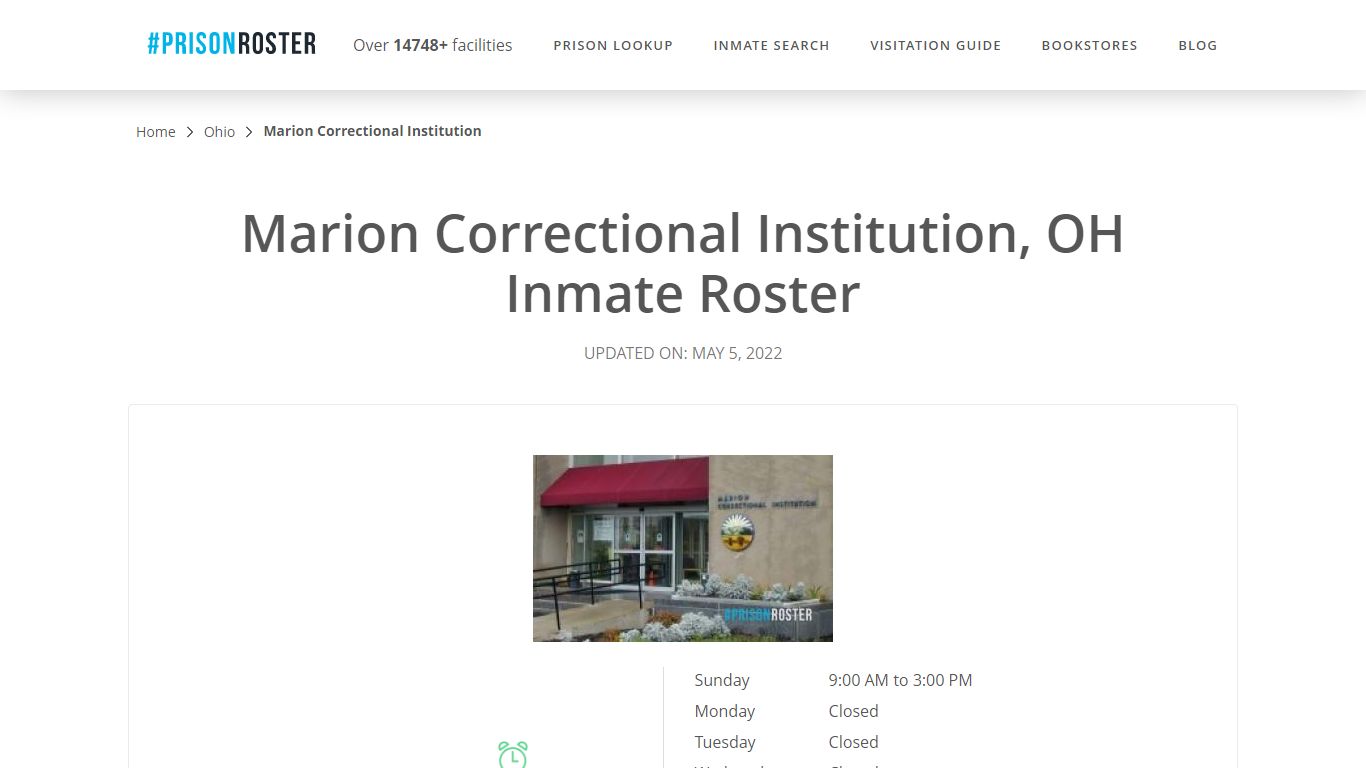 Marion Correctional Institution, OH Inmate Roster